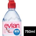 Evian Natural Bottled Mineral Still Water 750ml