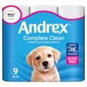 Andrex Complete Clean Toilet Tissue 9 Rolls