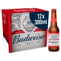 Budweiser Lager Beer Bottles 12x300ml