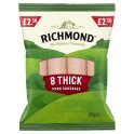 Richmond 8 Thick Pork Sausages 410g