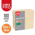 CaterPro 100 Paper Napkins 2-Ply 8-Fold 39mm x 40mm Cream