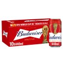 Budweiser Lager Beer Cans 10x440ml