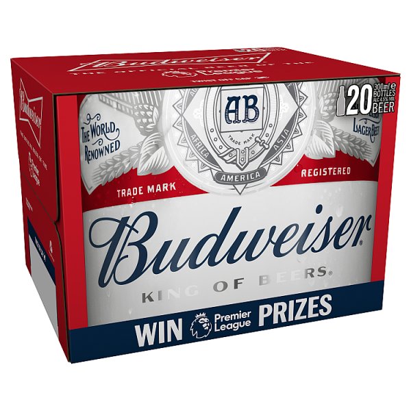 Budweiser King of Beers Lager Beer 300ml