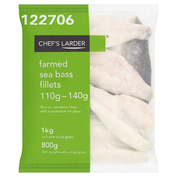 Offer Makro 1kg CL Frozen Sea Bass Fillets Makro