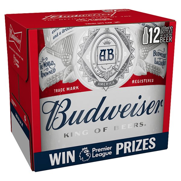 Budweiser King of Beers Lager Beer 300ml