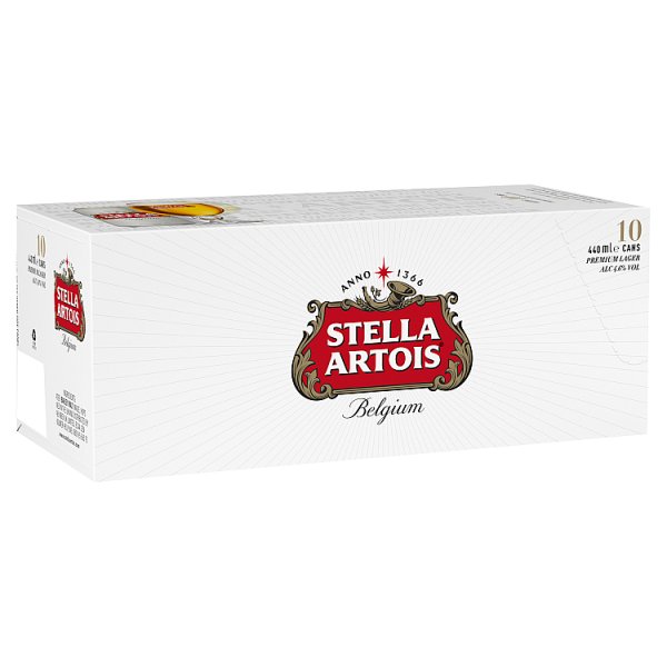 Stella Artois Belgium Premium Lager Beer Cans 440ml