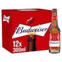Budweiser Lager Beer Bottles 12x300ml